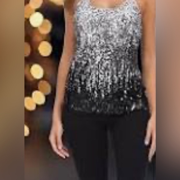 Carrie Allen Color block Sequin Tank Top in Medium - Picture 1 of 7